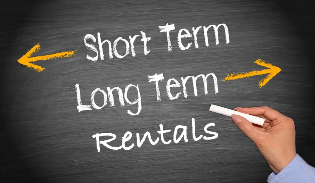 short-term rentals vs. long-term leases
